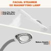 Professional Facial Steamer for Esthetician, 2 in 1 Rolling Facial Steamer with 5X Mag Lamp